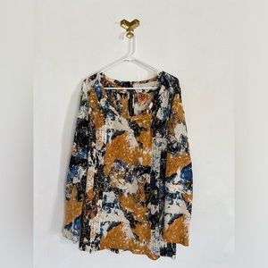 Tory Burch tunic long sleeve blouse Size 14